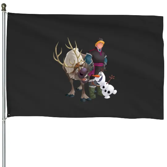 Discover Disney Frozen Kristoff Olaf Sven House Flags