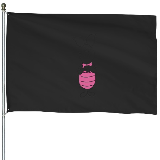 Disney Winnie The Pooh Piglet Simple Sketch House Flags