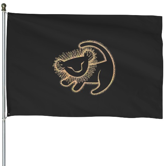 Disney Lion King Simba Gold Cave Painting Graphic House Flags