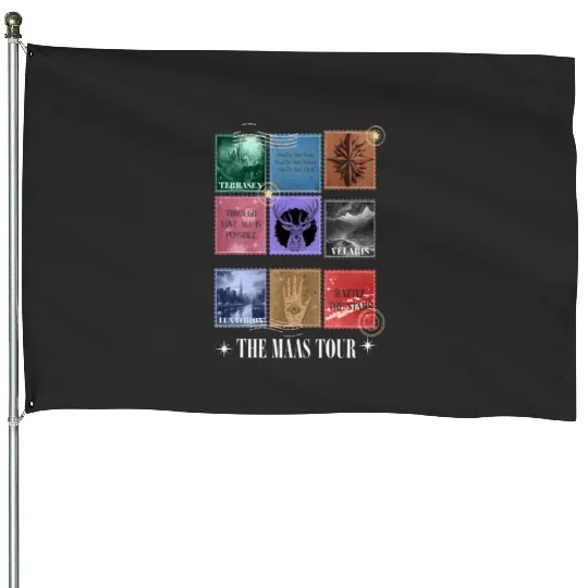 Sarah J. Maas Eras Tour ShirtThe Maas Tour Tee ACOTAR House Flags