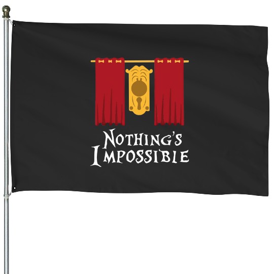 Alice in Wonderland Quote House Flags, Nothing's Impossible, The Doorknob Disney House Flags
