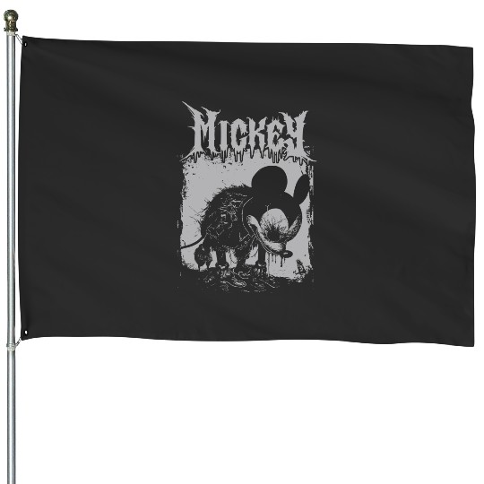 Discover Mickey Mouse Metal House Flags, Deathmetal Halloween Disney Goth Punk House Flags