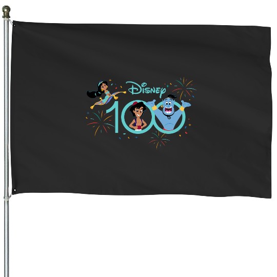 Disney 100 Anniversary Aladdin Jasmine Genie D100 House Flags