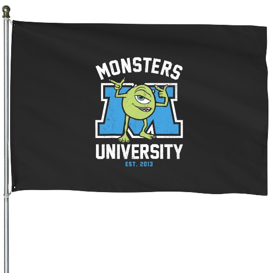Monsters Inc Wazowski House Flags, Disney Monsters House Flags