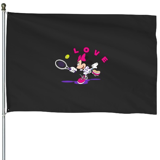 Disney Minnie Mouse Sports Love Tennis Player House Flags