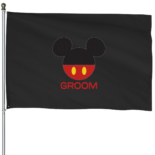 Disney Mickey Mouse Red Shorts Icon Groom Wedding Family House Flags