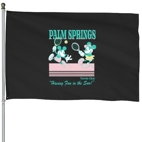 Disney Mickey And Friends Palm Springs Tennis Club House Flags