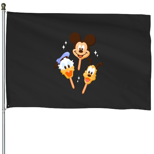 Discover Disney Mickey and Friends Group Popsicle Smile House Flags