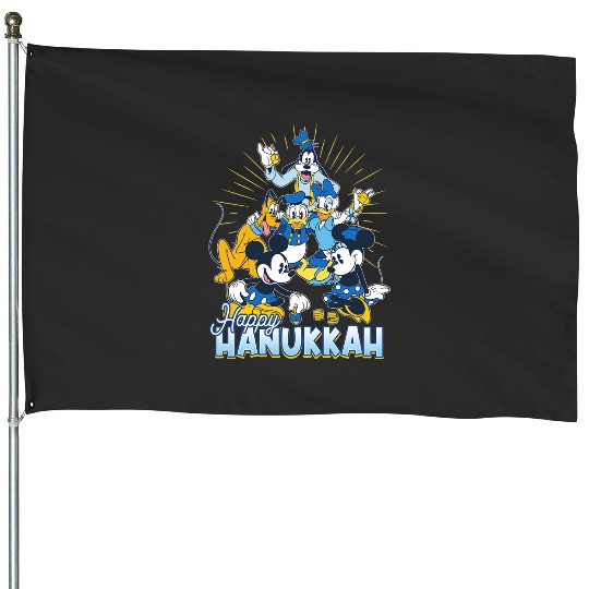 Disney Mickey And Friends Happy Hanukkah Dreidel House Flags