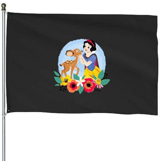 Disney Princess - Floral Snow White Deer House Flags