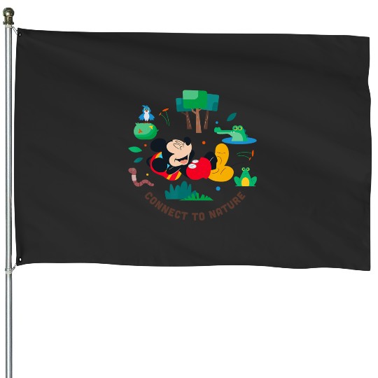 Discover Disney Mickey And Friends Connect To Nature Relax Mickey House Flags