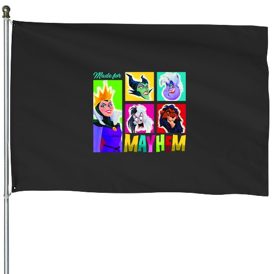 Disney Villains Made For Mayhem Colorful Big Chest Portraits House Flags