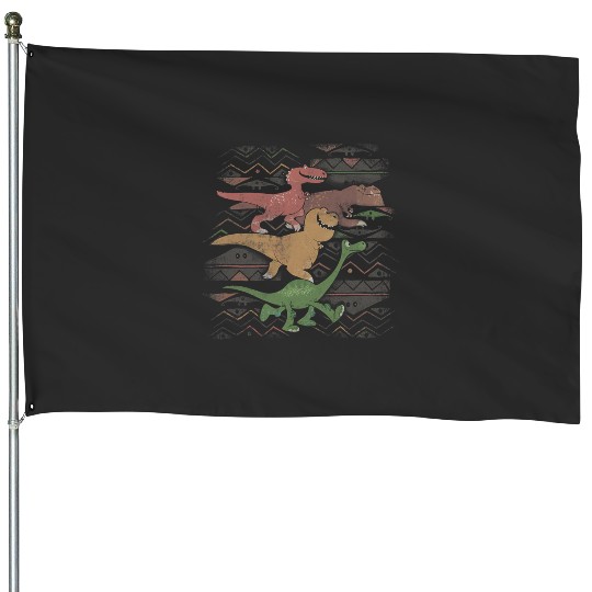 Disney Pixar The Good Dinosaur Dino Retro Cave Painting Logo House Flags