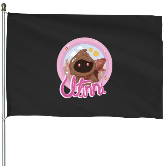 Star Wars The Mandalorian Utinni Jawa Chibi Logo Disney+ House Flags