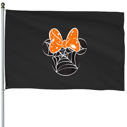 Kids Disney Mickey And Friends Halloween Minnie Spiderweb Toddler House Flags