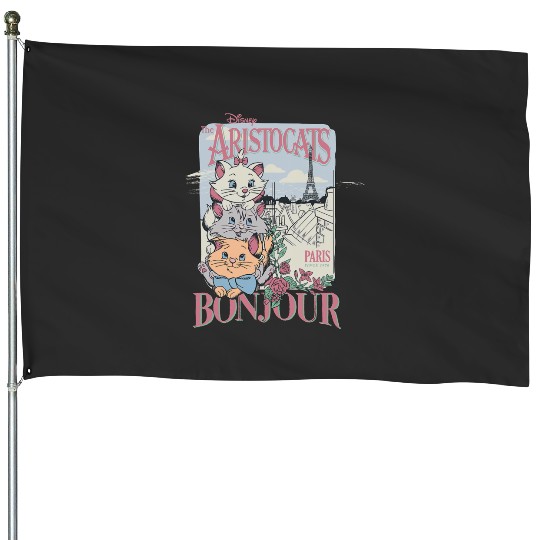 Disney The Aristocats Bonjour Paris Since 1979  Ad House Flags