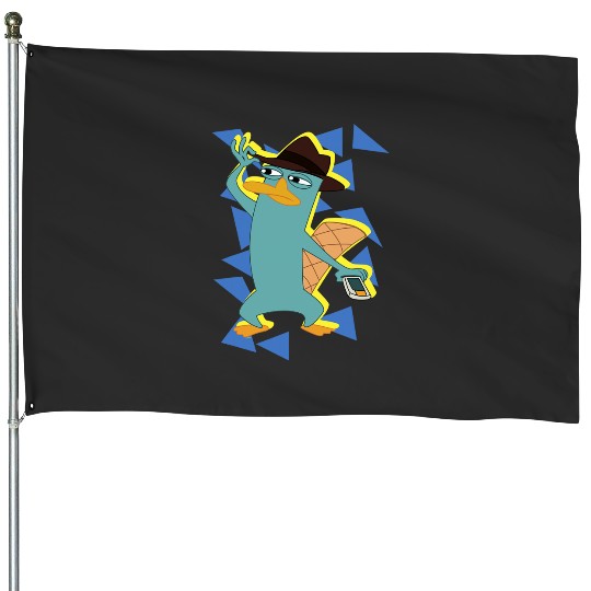 Disney Phineas And Ferb Perry The Platypus On The Lookout House Flags