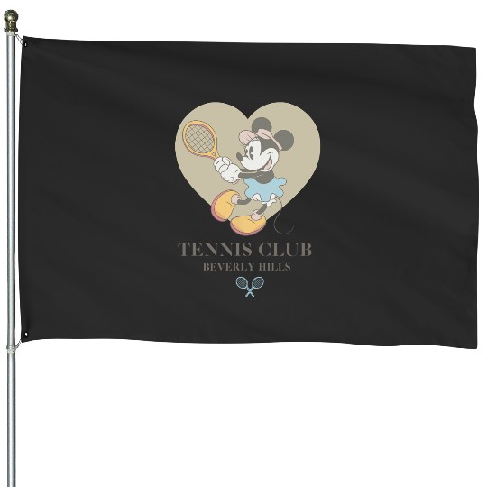Disney Minnie Mouse Tennis Club Beverly Hills  Logo House Flags