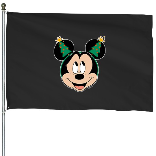 Discover Disney Mickey Mouse Christmas Tree Headband Corner Art House Flags
