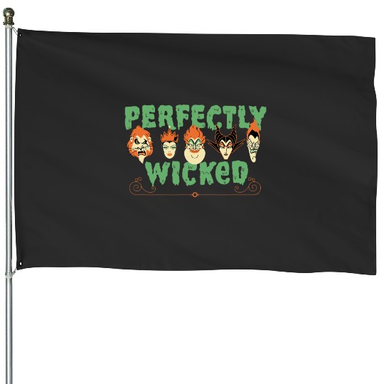 Disney Villains Spooky Squad Perfectly Wicked Halloween House Flags