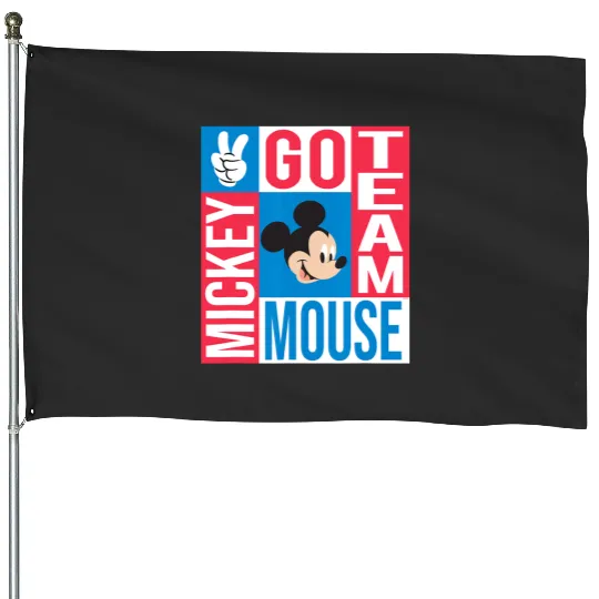 Disney Summer Athletic Sports Games Go Team Mickey Mouse House Flags