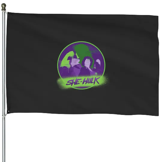 Marvel Studios She-Hulk Disney Plus Spray Paint House Flags
