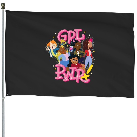Disney Proud Family GRL PWR Girl Power Besties House Flags
