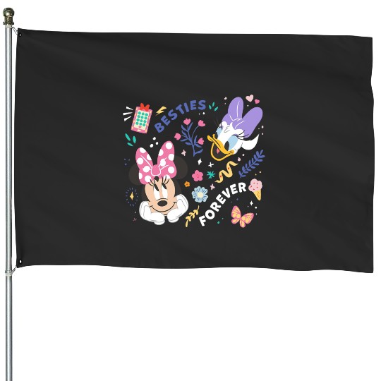 Disney Mickey And Friends Minnie & Daisy Besties Forever House Flags