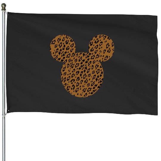 Disney Mickey And Friends Mickey Mouse Cheetah Print House Flags