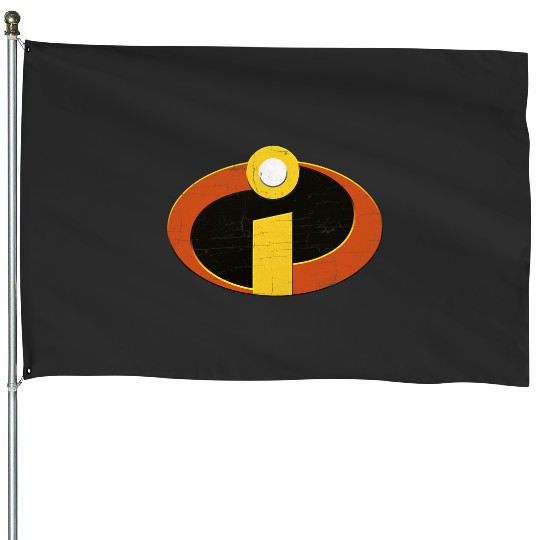 Disney Pixars The Incredibles Distressed Super Emblem House Flags
