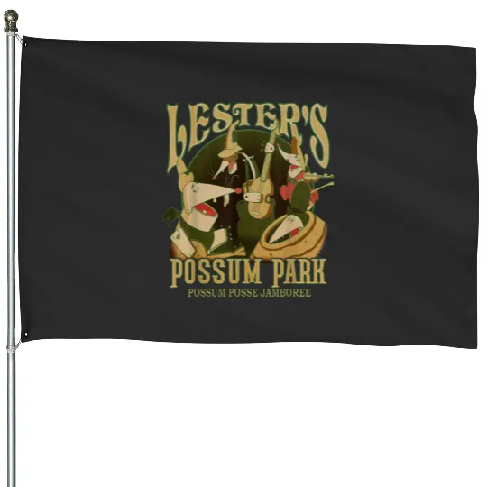 Disney A Goofy Movie Lester's Possum Park Vintage Poster House Flags