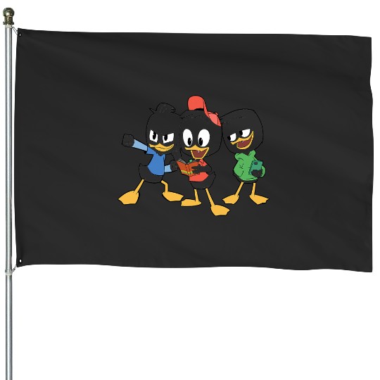 Disney DuckTales Huey Dewey Louie Portrait House Flags