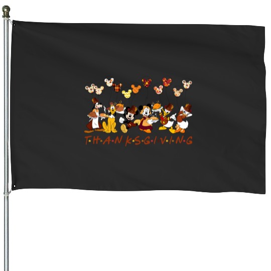 Disney Thanksgiving House Flags, Disney Mickey Hoody, Mickey and Friends House Flags