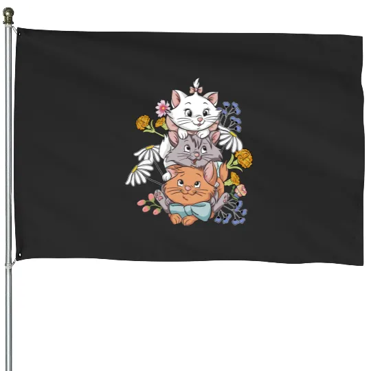 Disney Animal House Flags, Disney Cat House Flags, Disney Aristo cats House Flags, Disney Family House Flags, Disney World House Flags
