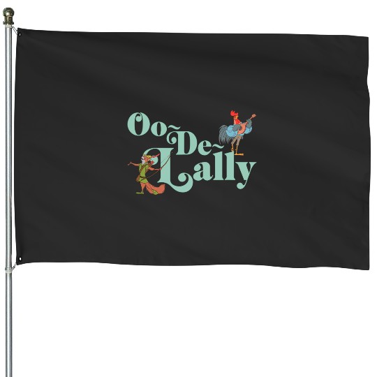 Disney Robin Hood Oo-De-Lally Iconic Quote Chest Text Logo House Flags