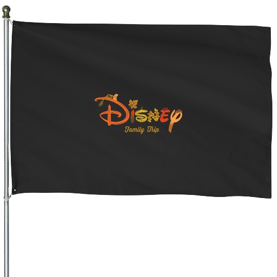 Disney Autumn Fill Logo Fall Vacation Family Trip House Flags