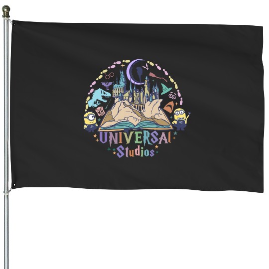 Disney Universal Studios House Flags, Universal Studios 2024 Trip House Flags, Universal Orlando House Flags