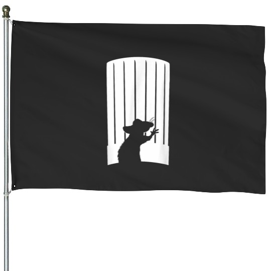 Disney and Pixars Ratatouille Chef Hat Remy Silhouette House Flags
