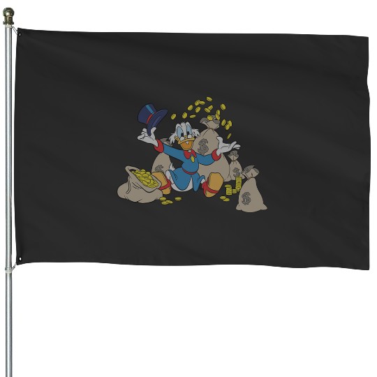 Disney Ducktales Scrooge McDuck Coins House Flags
