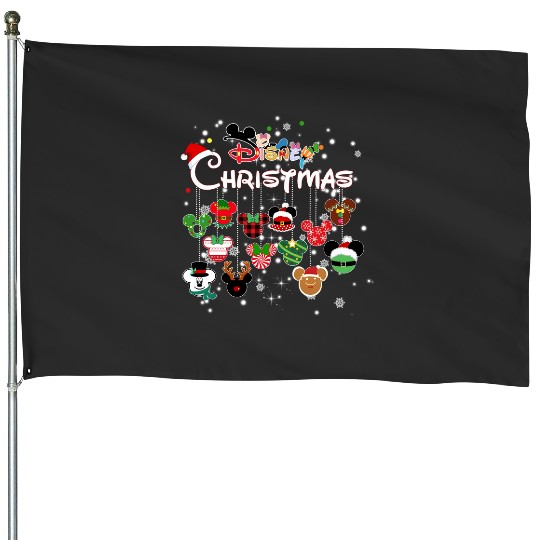 Disney Christmas Mickey ball House Flags, Mickey's very merry Christmas party 2023 House Flags, Magic Kingdom Christmas House Flags