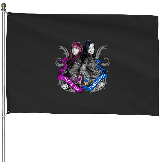 Disney Descendants Mal And Evie Wicked And Fabulous House Flags