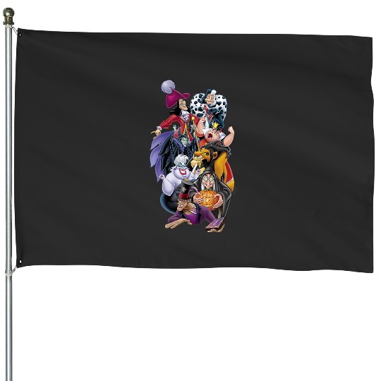 Disney Villains Classic Epic Group Shot Big Chest Portrait House Flags