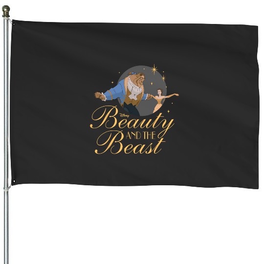 Disney Princess - Beauty And The Beast Logo House Flags