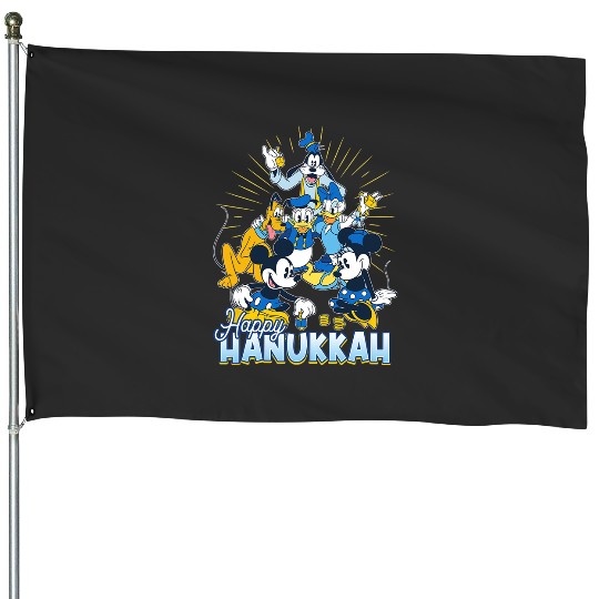 Disney Mickey And Friends Happy Hanukkah Dreidel House Flags