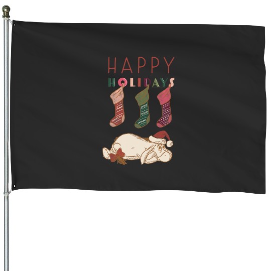 Disney Winnie the Pooh Eeyore Happy Holidays House Flags