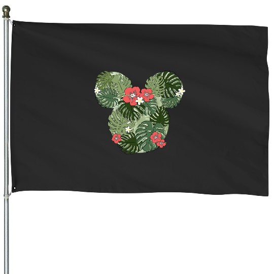 Disney Mickey Classic Mickey Tropical Silhouette Fill House Flags