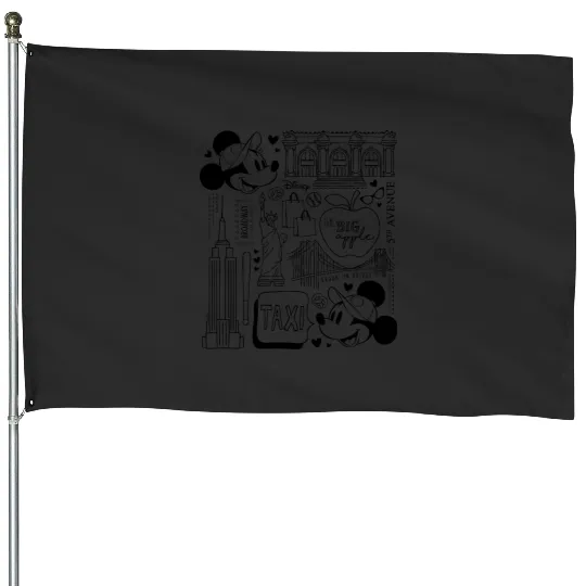 Disney - Minnie Mickey NY Taxi House Flags