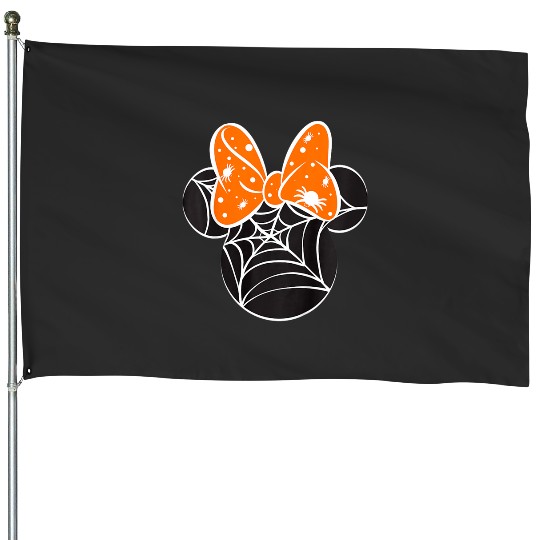 Kids Disney Mickey And Friends Halloween Minnie Spiderweb Toddler House Flags