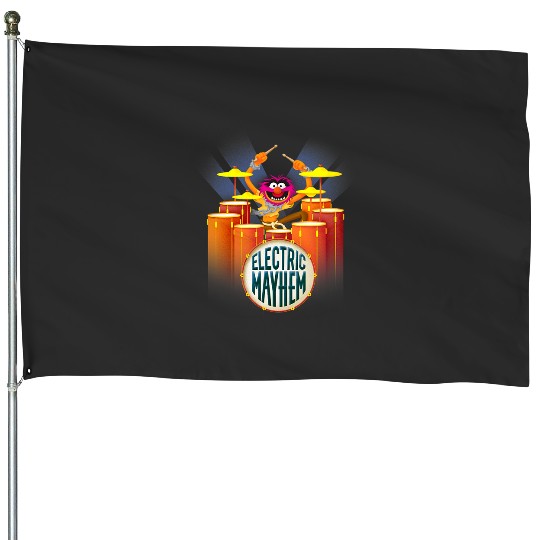Disney The Muppets Electric Mayhem Animal Rockin' Drummer House Flags