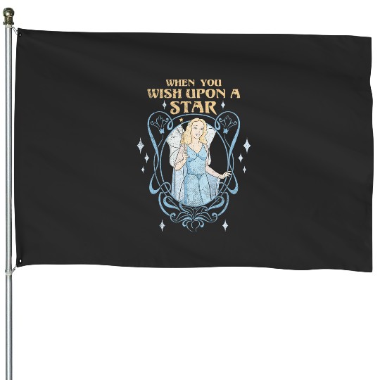 Disney Pinocchio Blue Fairy Wish Upon a Star House Flags
